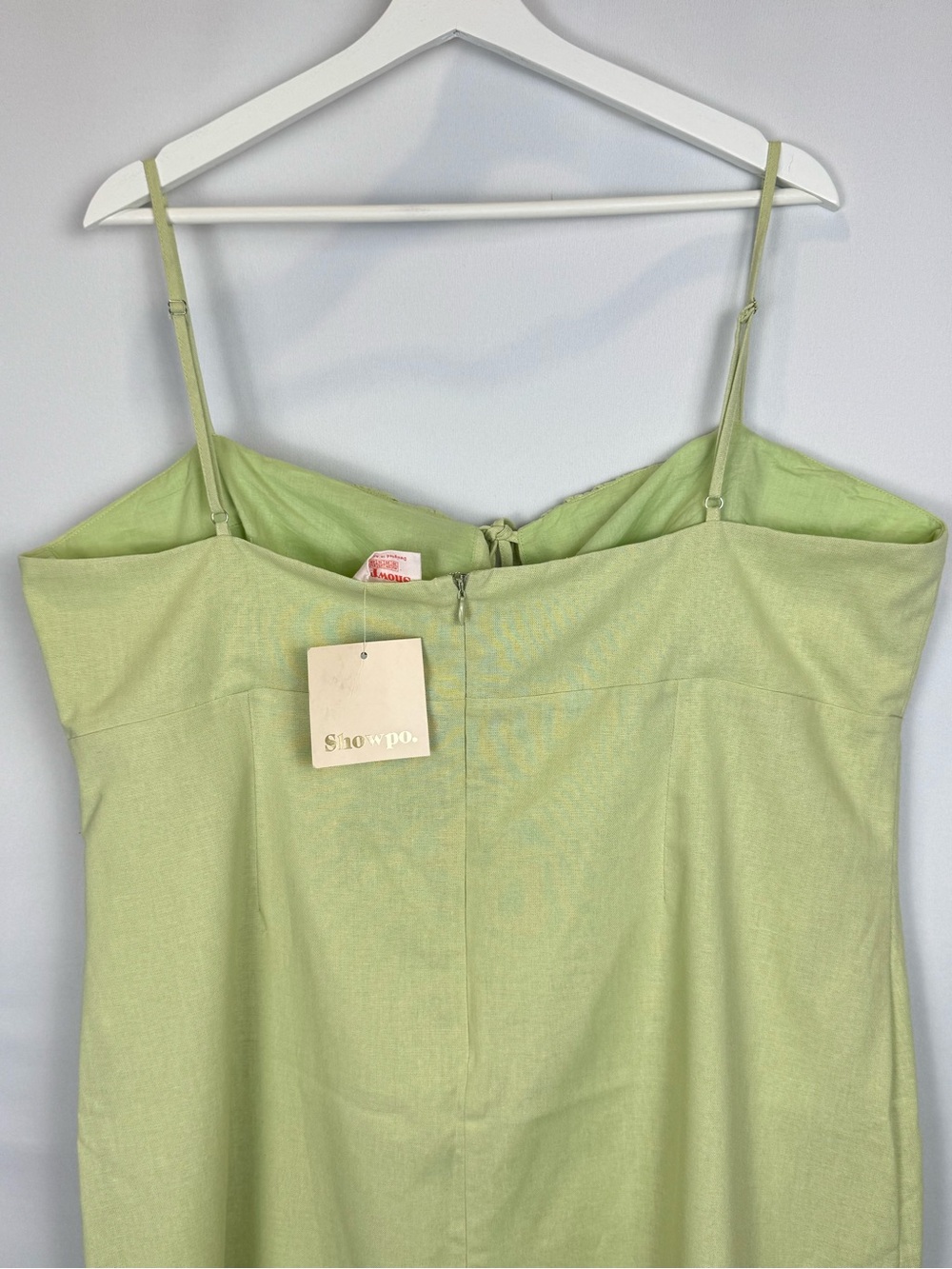 NWT Showpo Break Free With Me Sundress Mint Green Linen Cotton Size 16 Beach - Picture 6 of 12